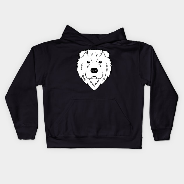 Chow Pei illustration (Chow Chow x Shar Pei) Kids Hoodie by DigitalinkMcr